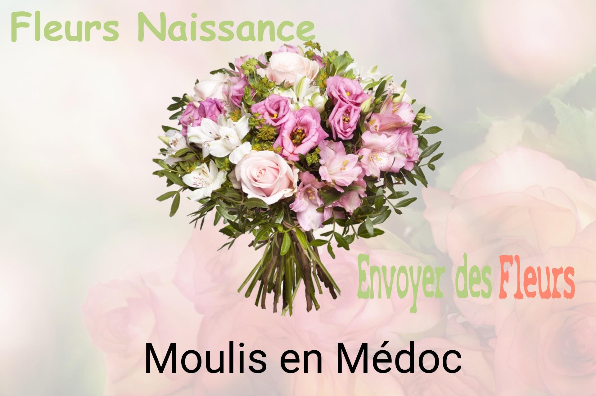 Bouquet de fleurs de naissance livré à Moulis-en-Médoc