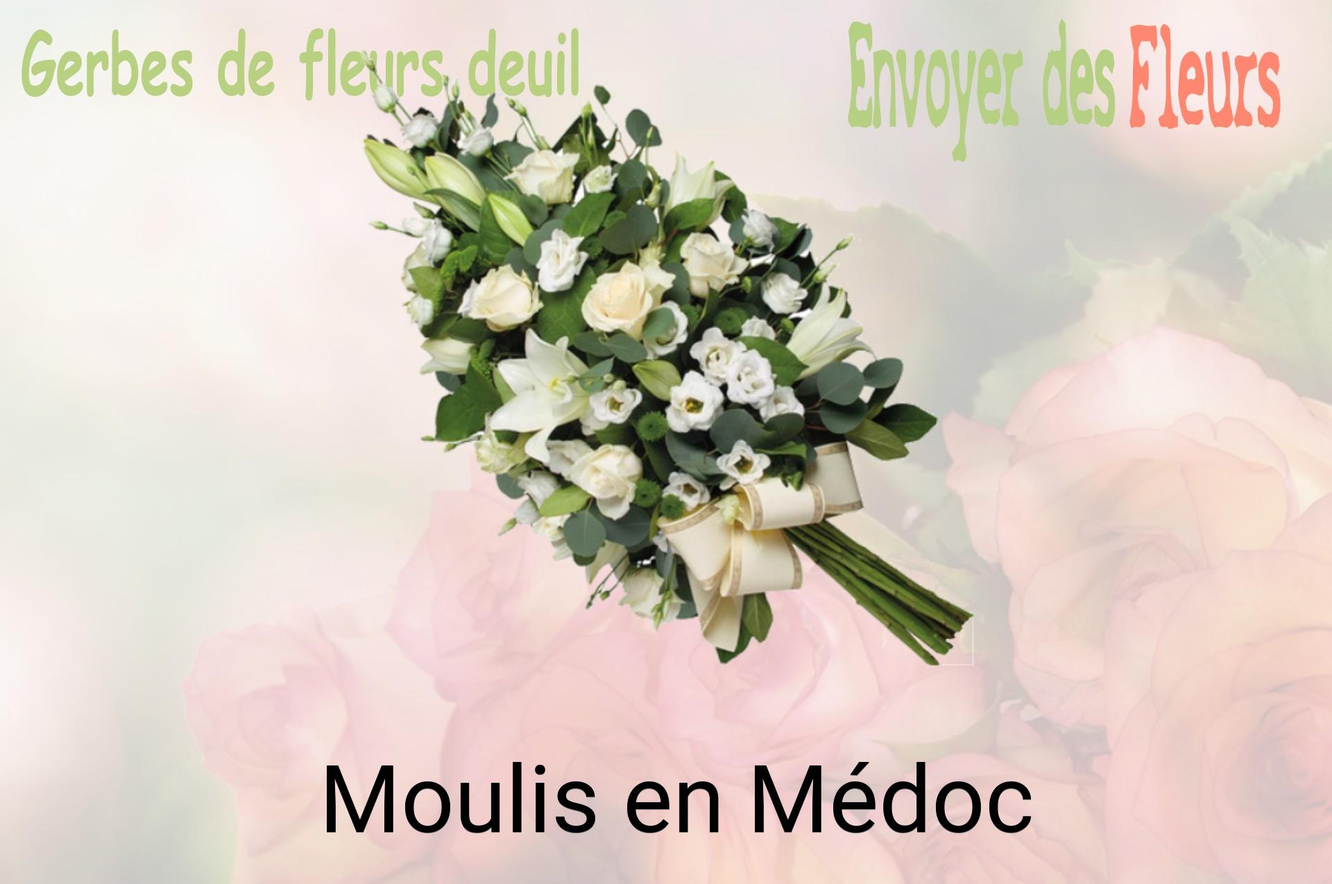 Gerbe de fleurs de deuil livrée à Moulis-en-Médoc